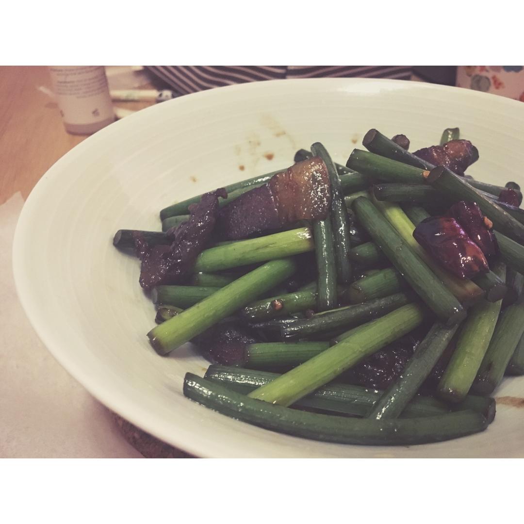 蒜苔炒腊肉