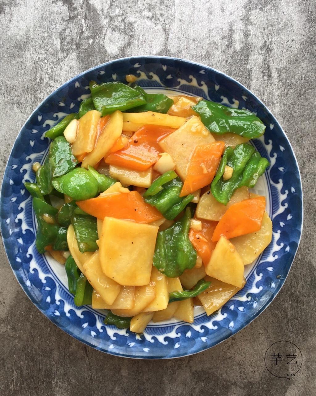 芊艺美食记做的素炒三样