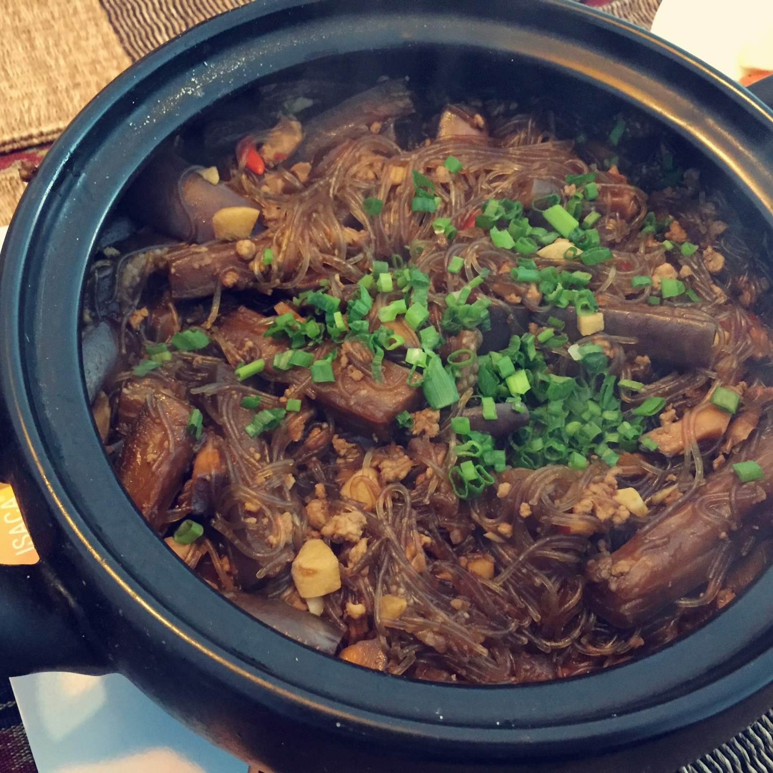肉末茄子粉丝煲