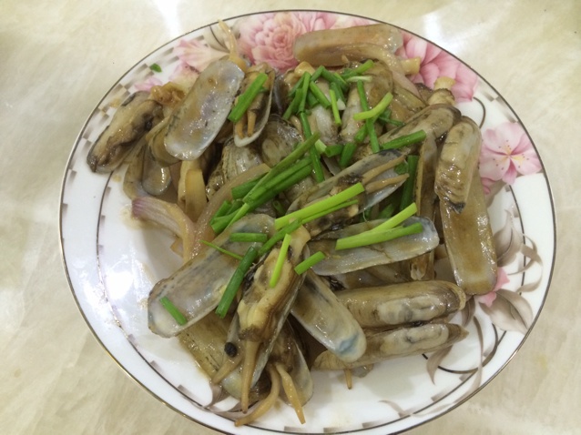 葱爆蛏子