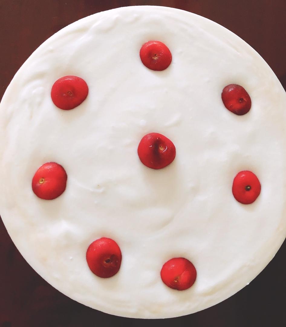 酸奶芒果慕斯蛋糕简易版（普通8寸活底）