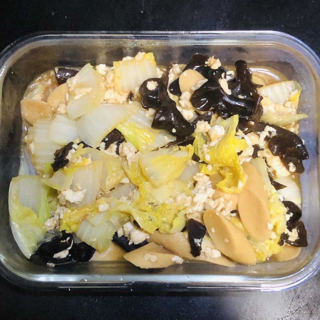 香肠白菜豆腐煲
