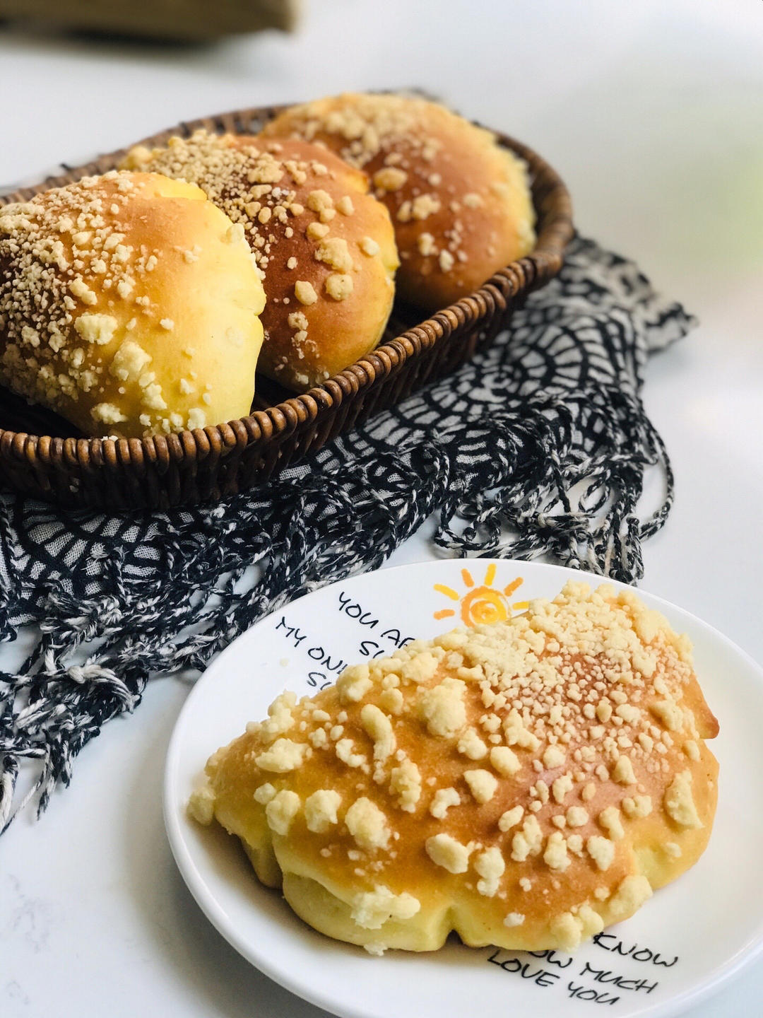 苹果奶酥包