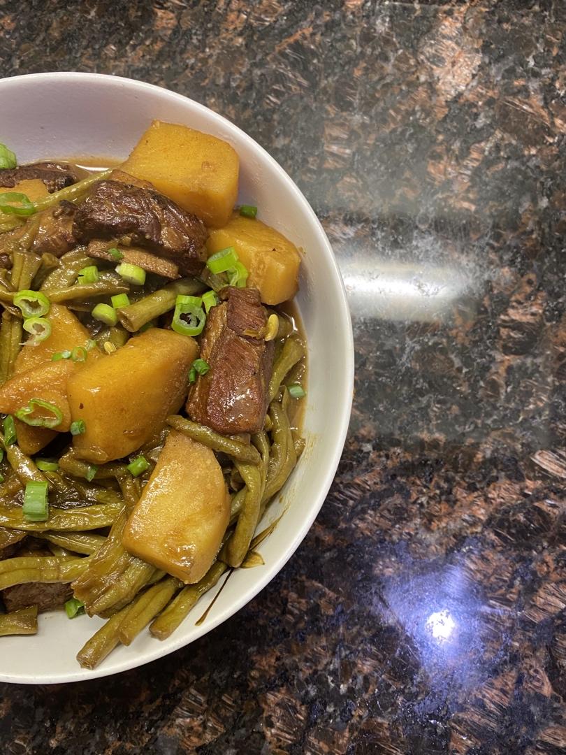 豆角土豆炖排骨（超好吃!!!