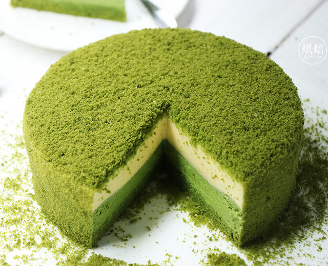 每10秒卖出一个最好吃没有之一的北海道抹茶双层芝士蛋糕的做法
