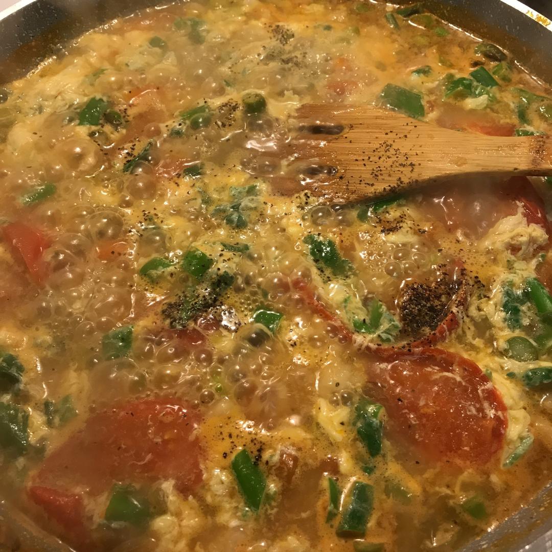 西红柿鸡蛋疙瘩汤