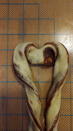 巧克力可可扭结面包 巧克力辫子面包 100%中种法 冷藏发酵法 丹麦面包的做法 步骤18