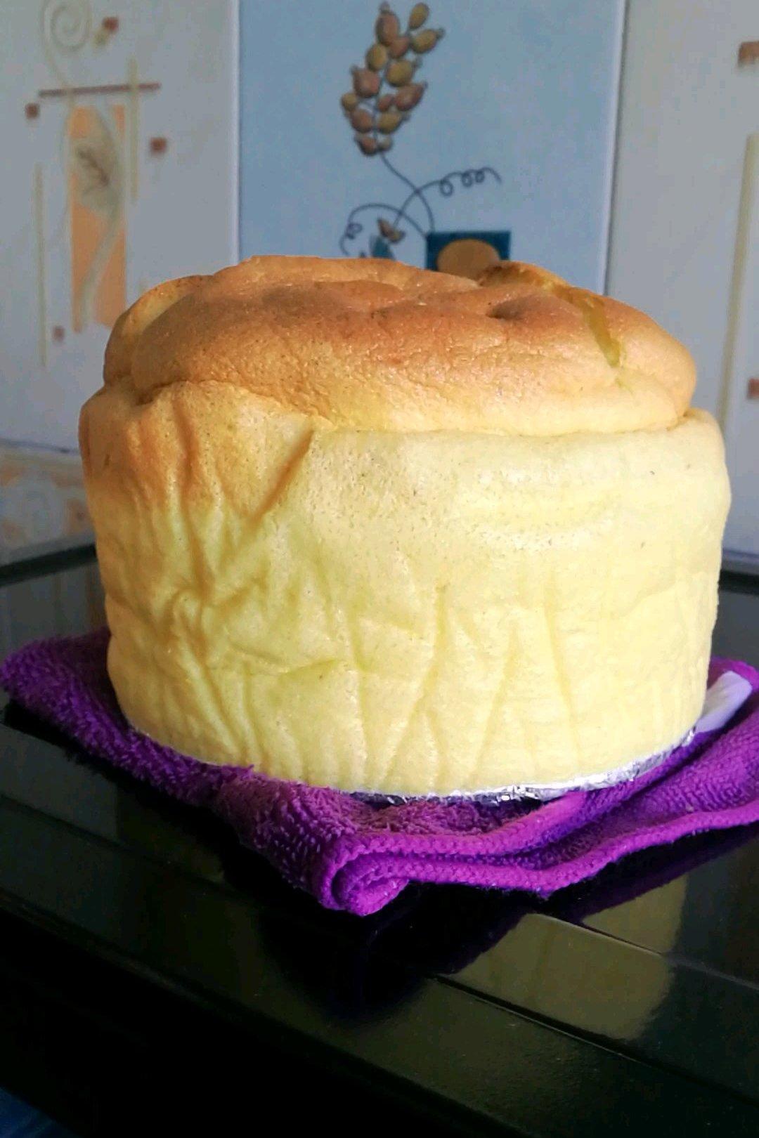 古早蛋糕 用6寸戚风模具 20克低糖版 新手零失败