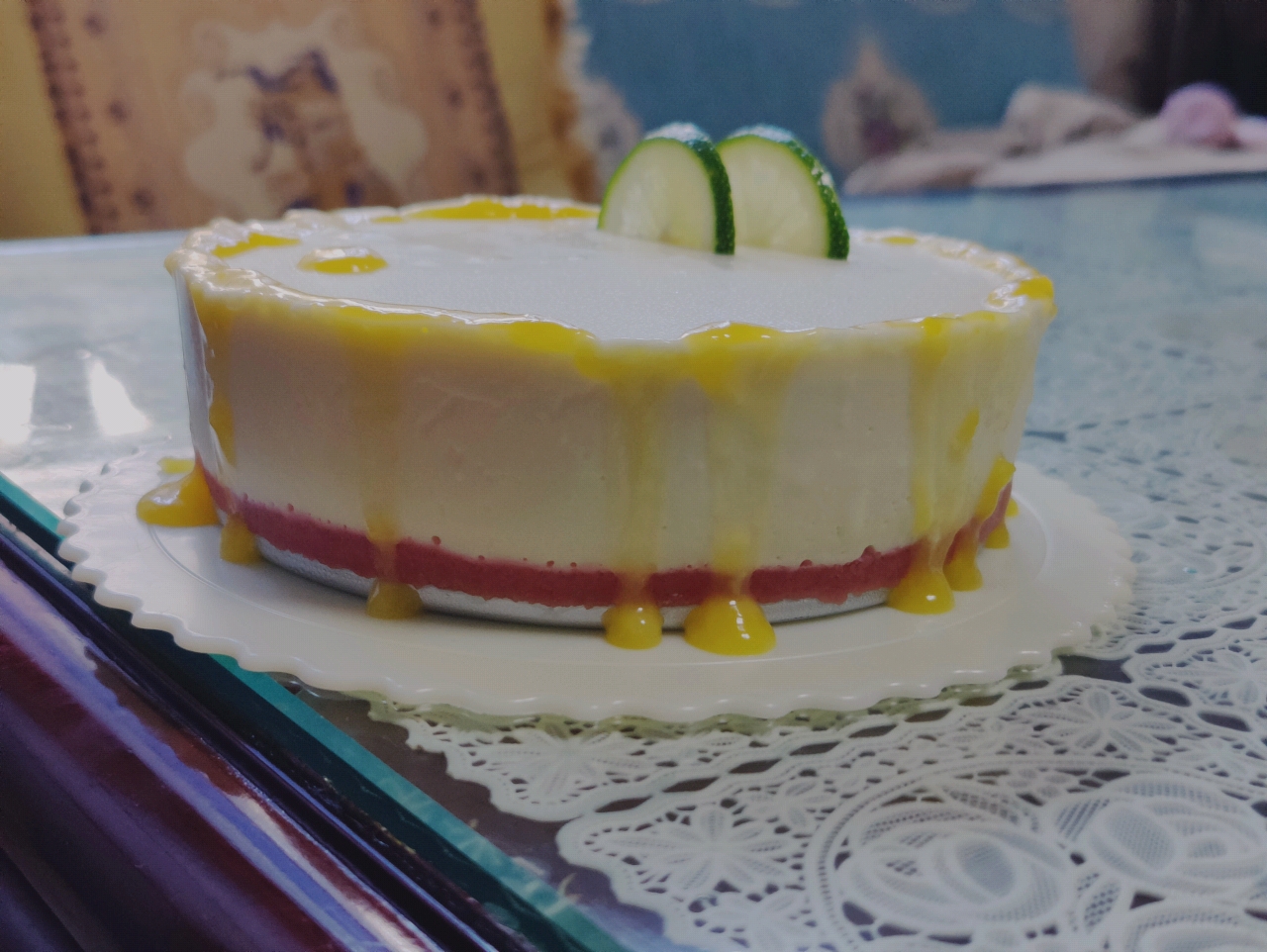 柠香榴莲冻芝士蛋糕（6寸）