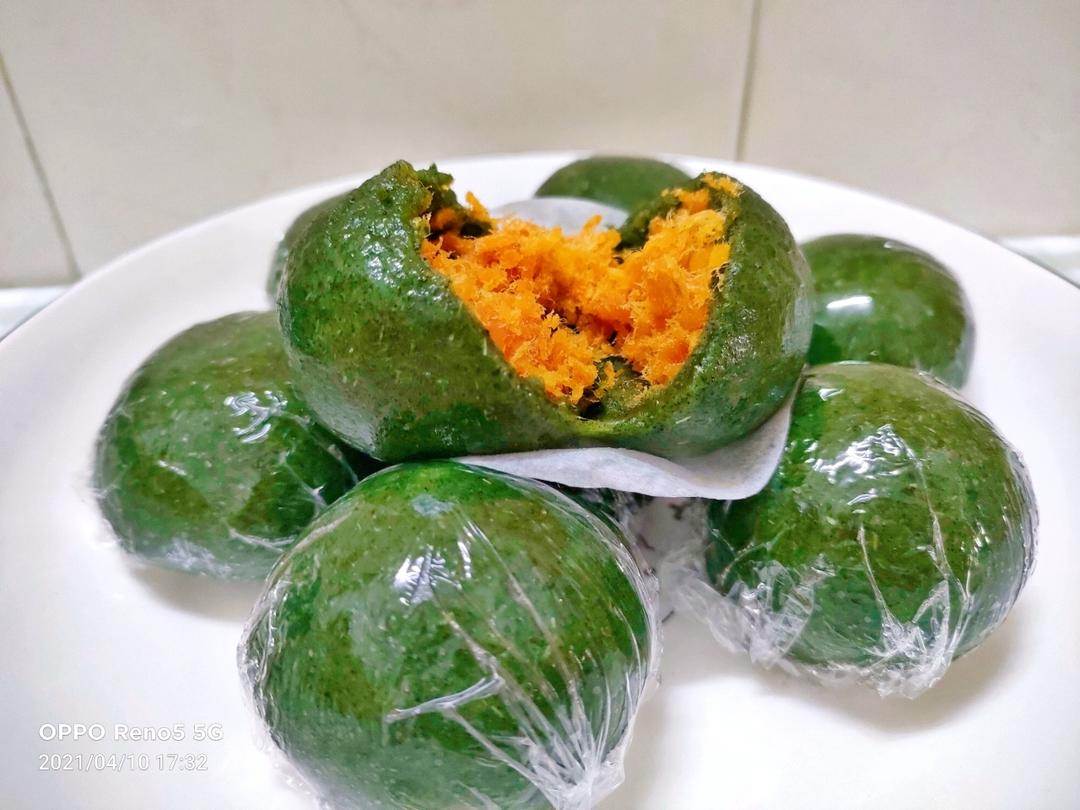 《Tinrry+》咸蛋黄肉松青团+红豆沙青团