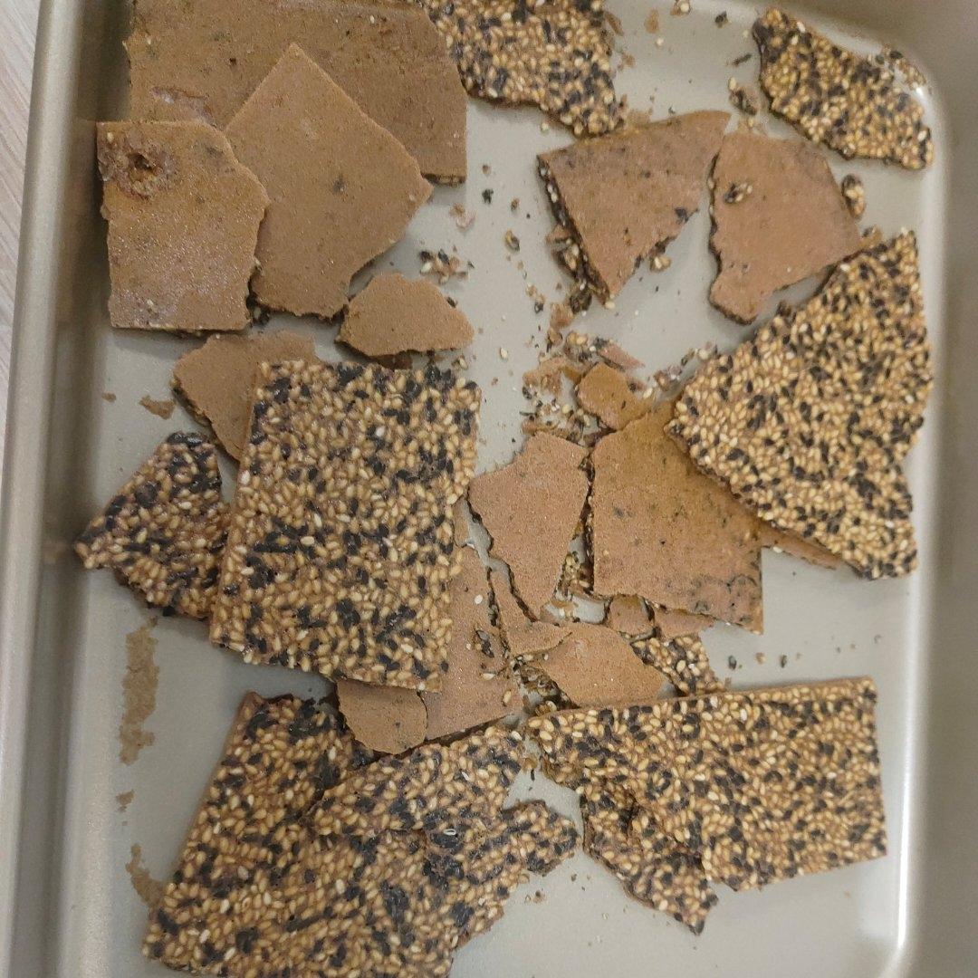 芝麻薄脆饼干，一步操作，超级简单
