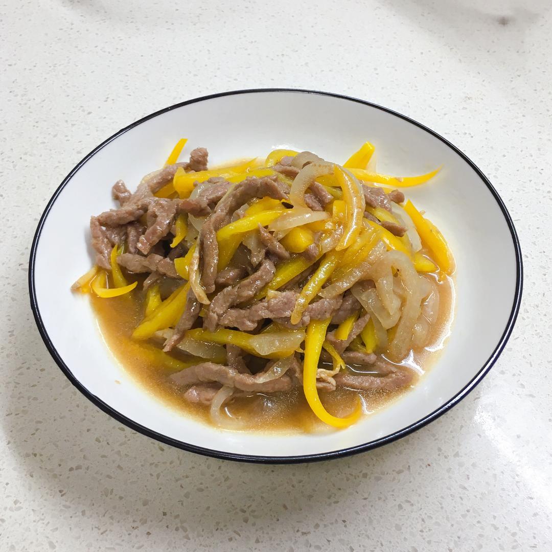 彩椒洋葱炒牛肉的做法