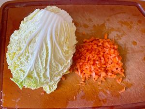 好吃不胖❗️巨简单，有福有财豆腐鸡蛋白菜卷～的做法 步骤2