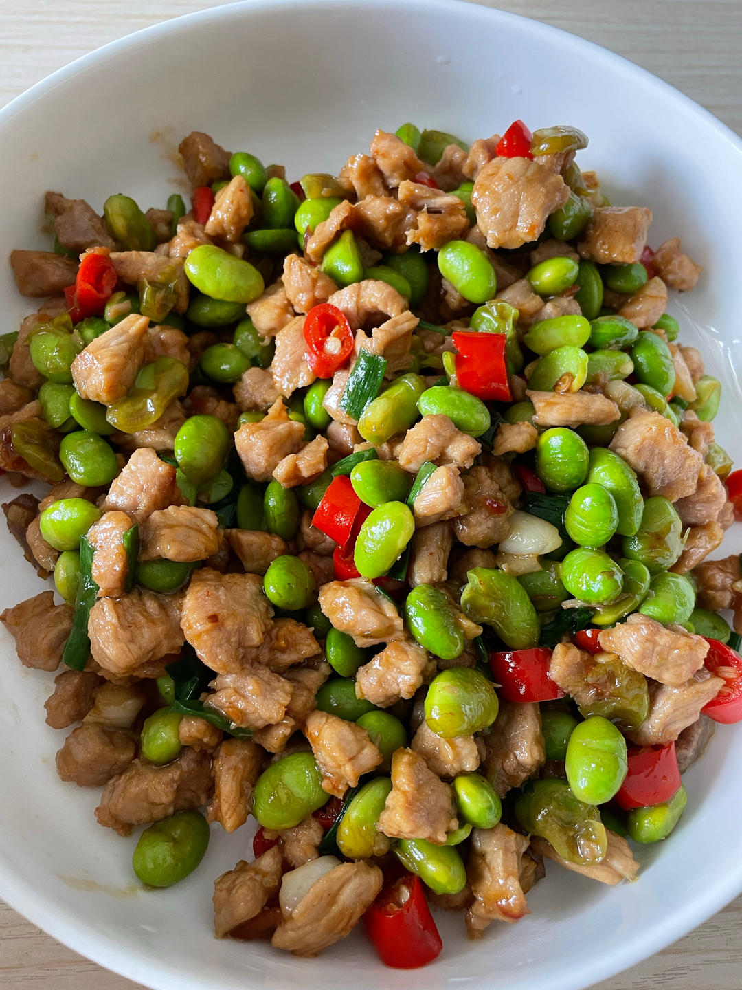 毛豆炒肉（超简单）