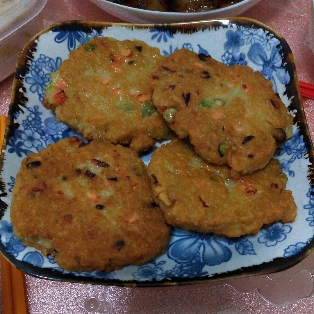 蔬菜鸡肉饼