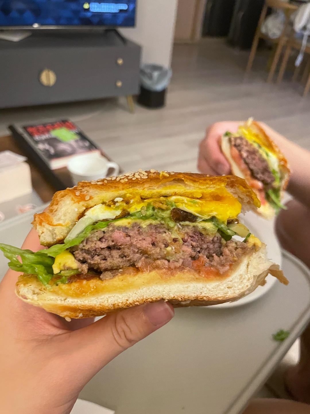 自制营养肉饼汉堡包