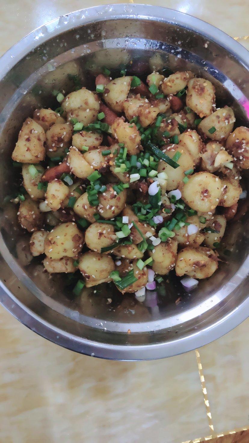 香辣孜然火腿土豆丁