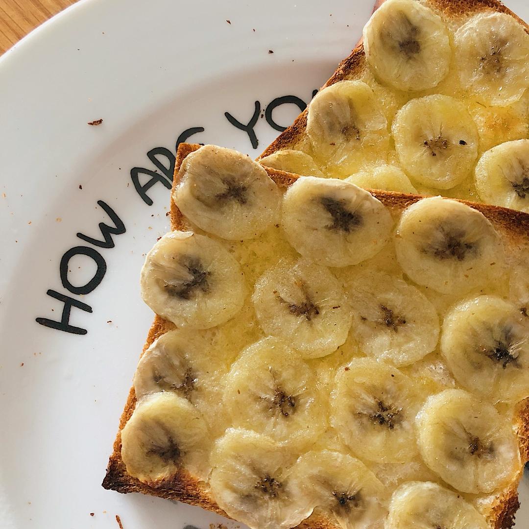 🌸好吃到舔手指的香蕉烤吐司