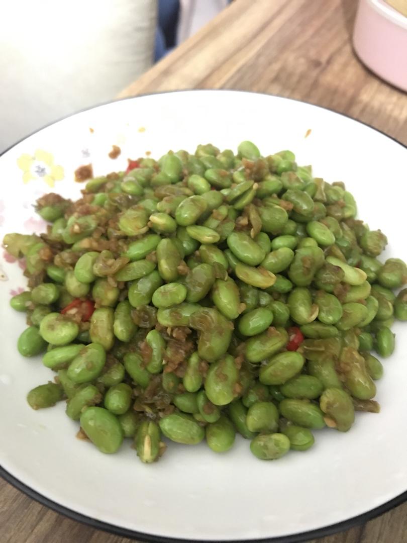 爆炒蒜泥毛豆子超级简单的做法💯好吃