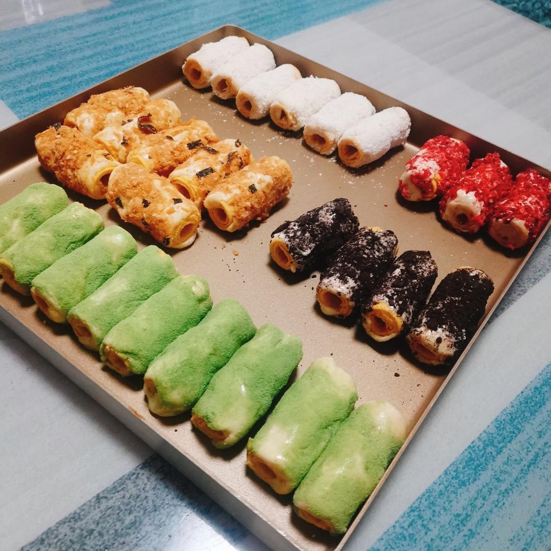 火爆私房的6种口味咸蛋黄奶酥❤️酥脆拉丝