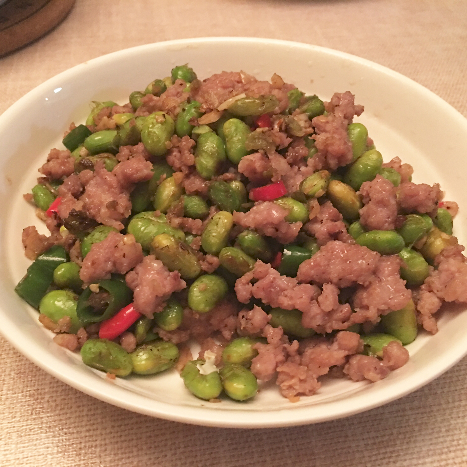 下饭菜 肉末毛豆