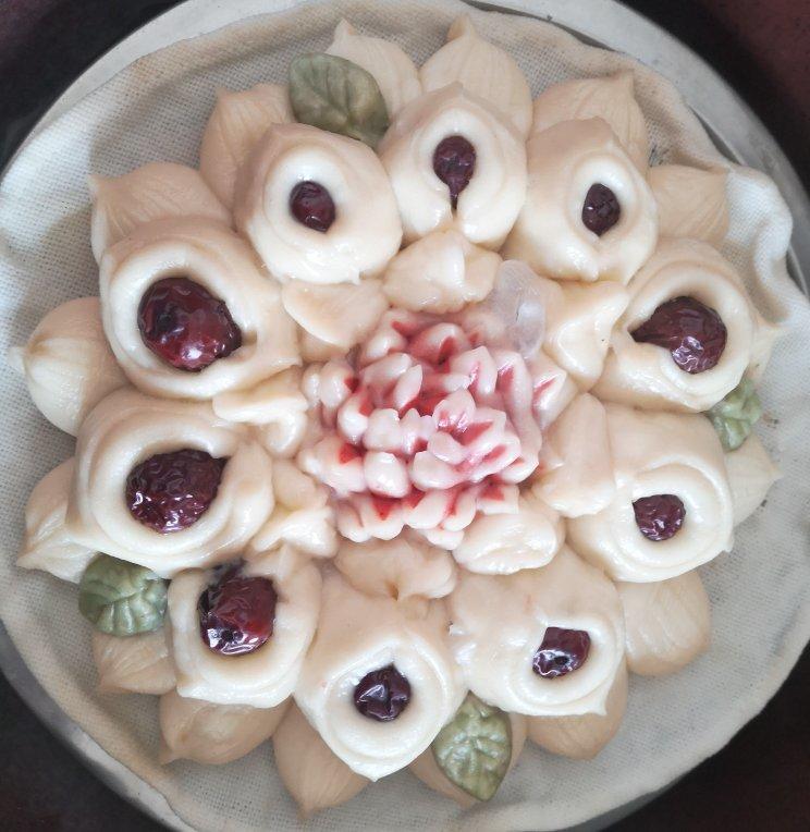 小桥流水112做的花开富贵馒头