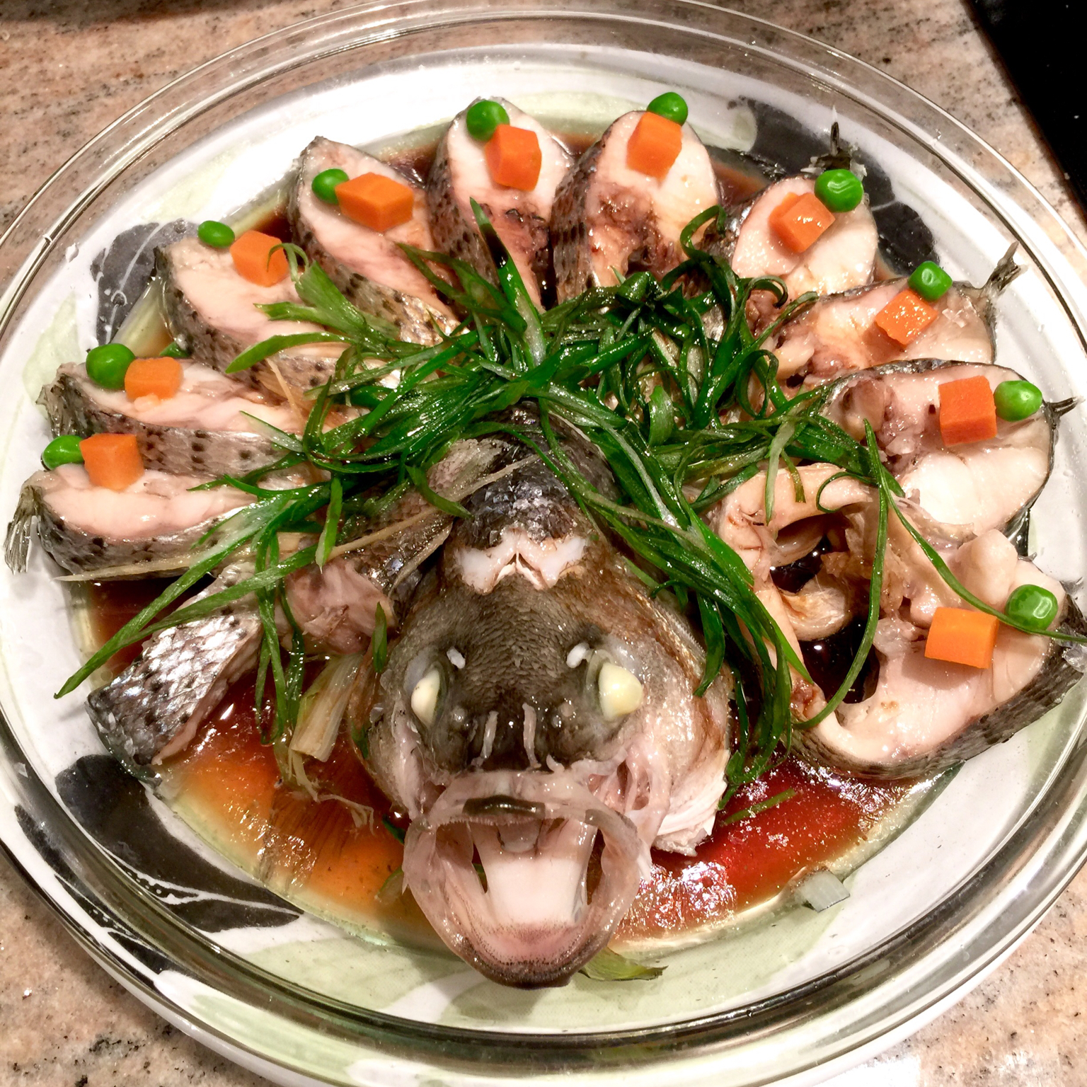 孔雀开屏清蒸鱼