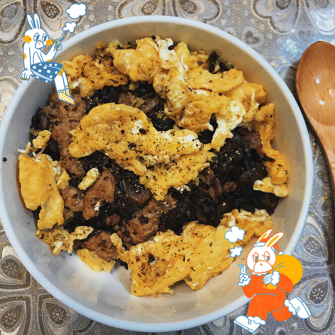 香菇肉丁油饭