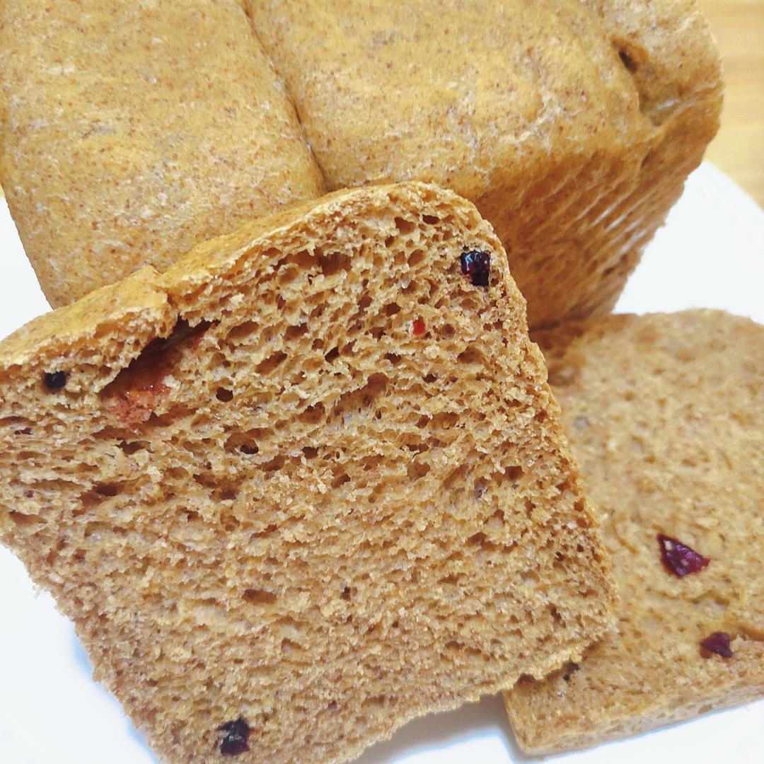 100%全麦鸡蛋吐司 直接法 王后细麸细粒 纯全麦依然软到下腰