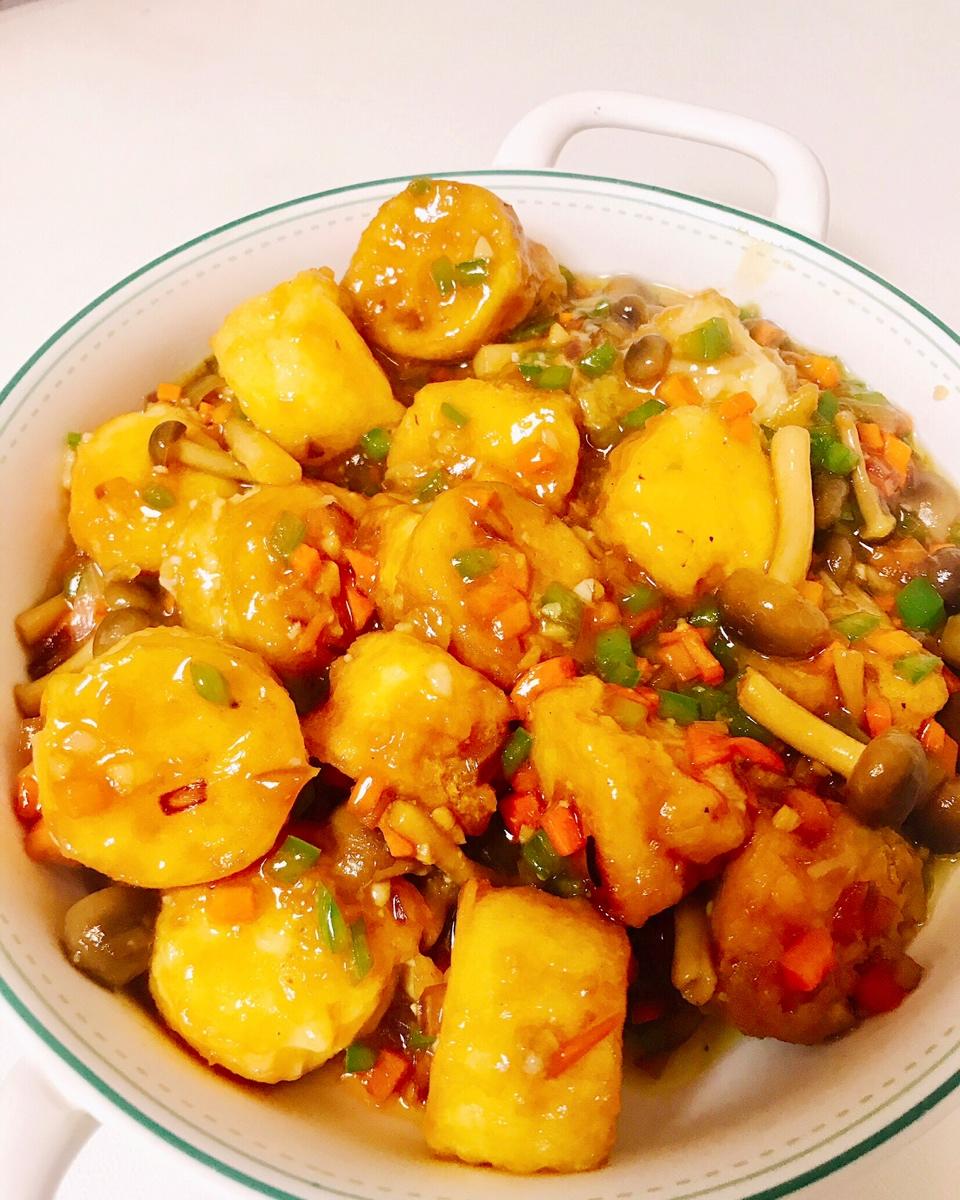 我是快乐双鱼座做的脆皮日本豆腐