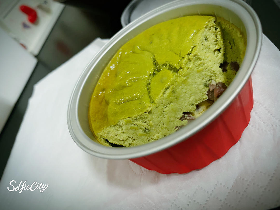 无油快手低卡/椰香红豆抹茶酸奶蛋糕