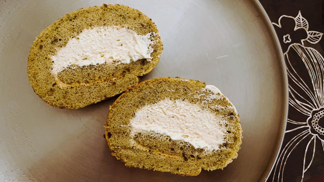 抹茶红豆蛋糕卷