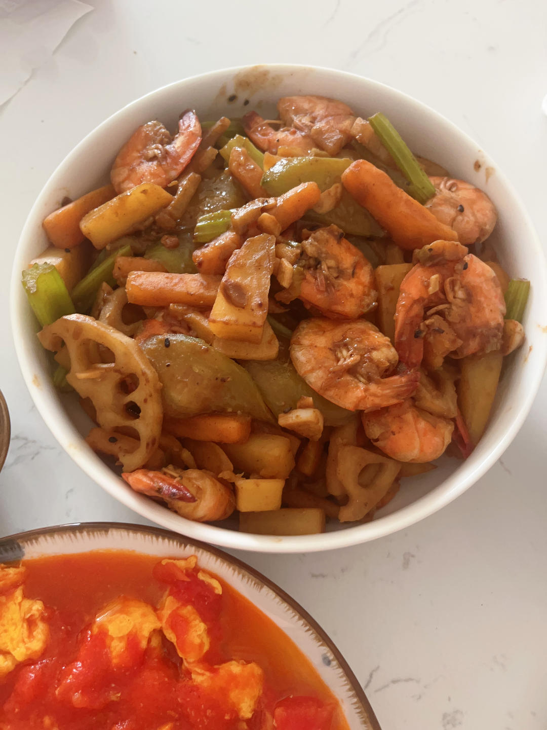 简单易做的酱香干锅虾（不辣）