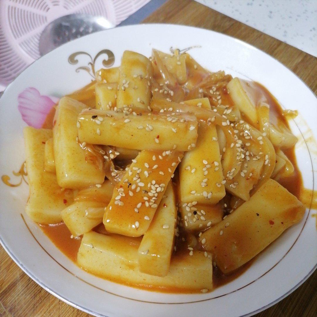 韩式辣炒年糕（or网红芝士套路之芝心年糕）