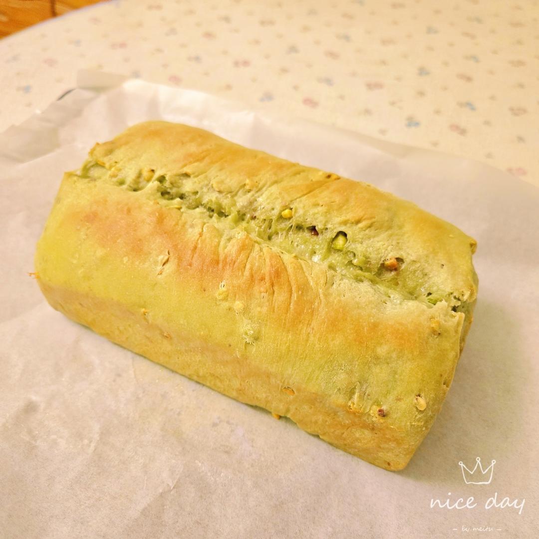 双重开心果吐司 直接法 开心果酱+开心果仁