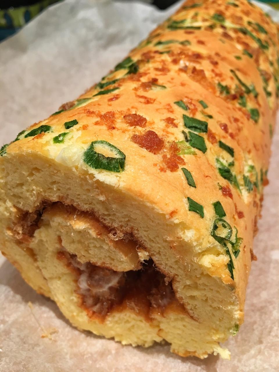 香葱肉松肥蛋糕卷～