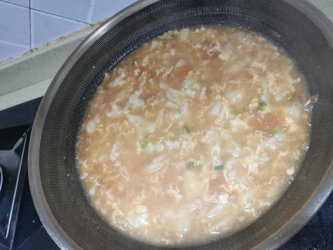 西红柿鸡蛋面疙瘩汤