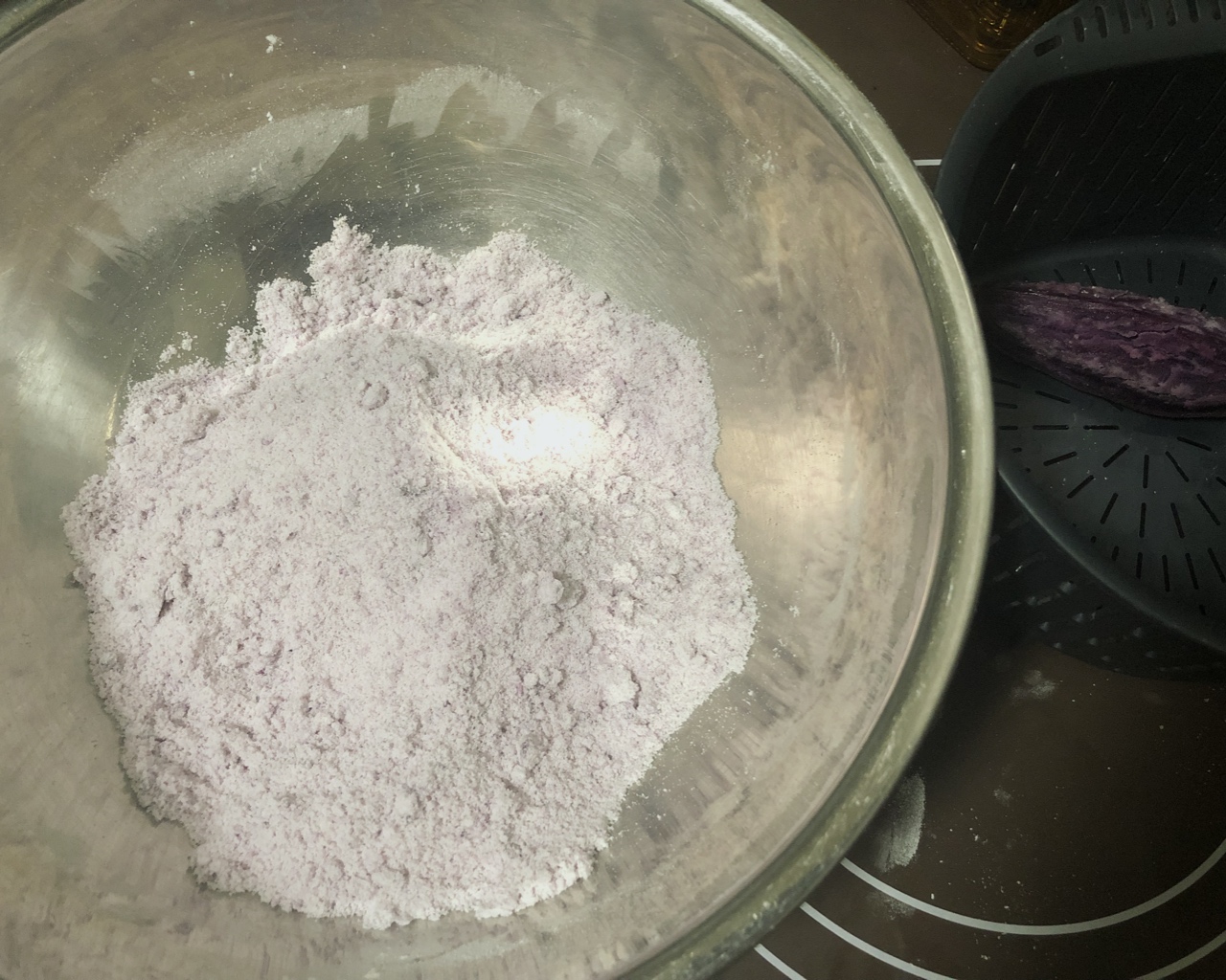 小美版紫薯松糕（素食）的做法 步骤2