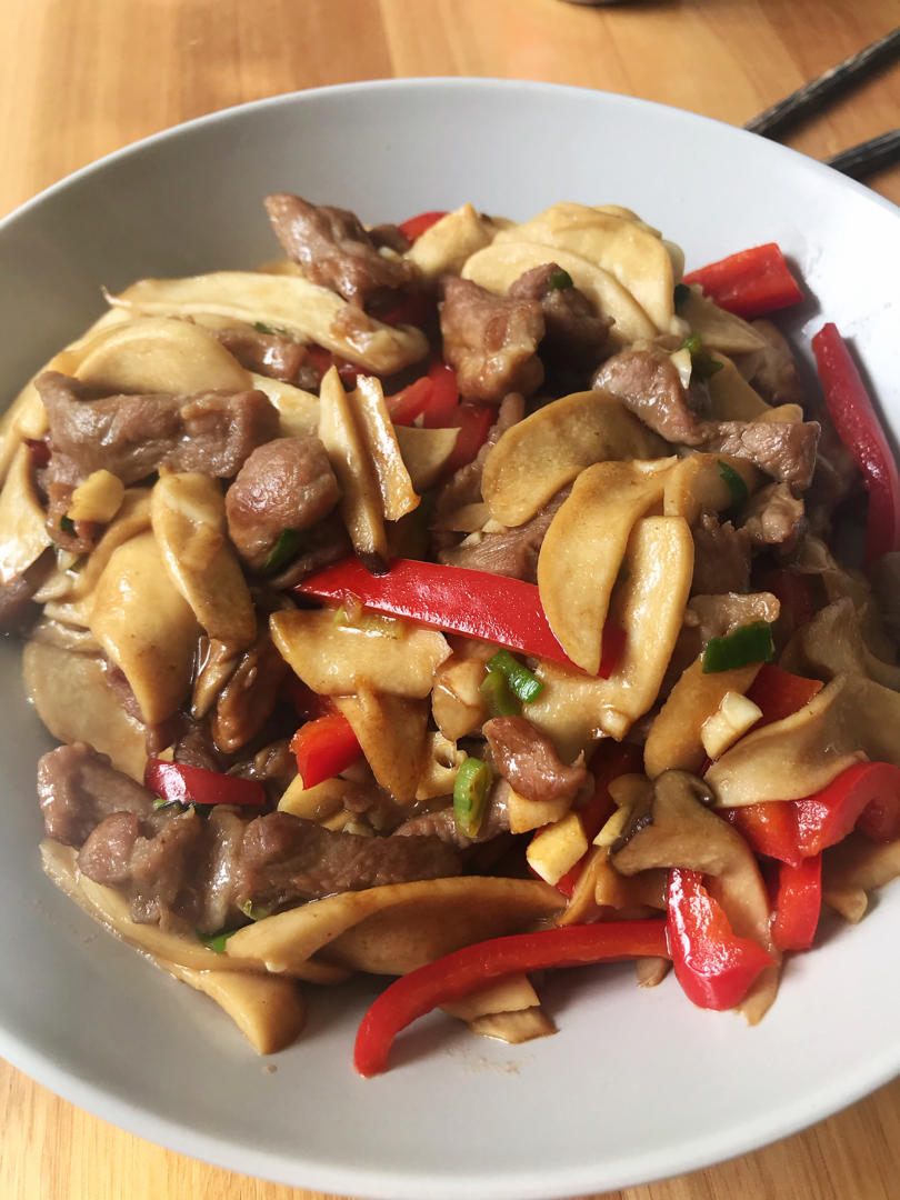 黑椒汁杏鲍菇炒牛肉