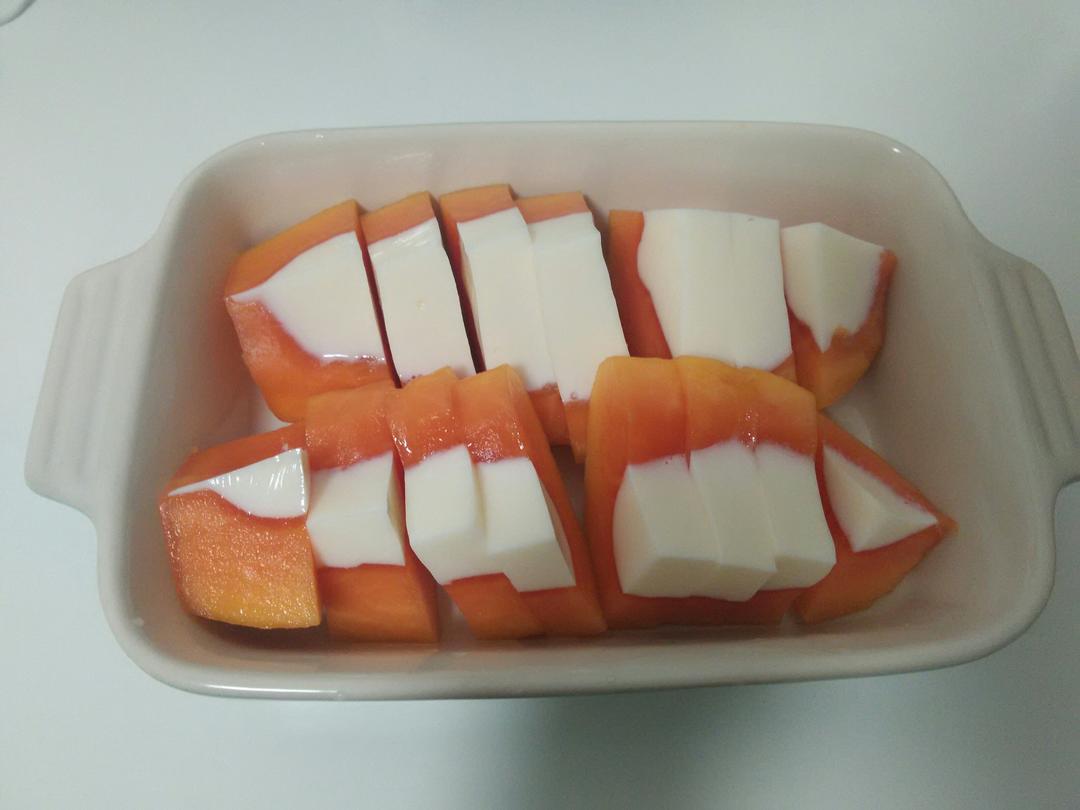 木瓜牛奶冻的做法