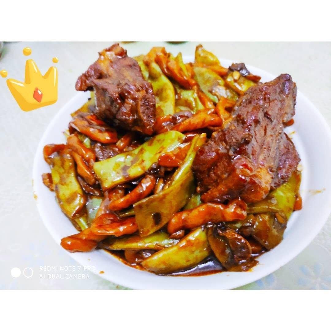 排骨扁豆粘卷子