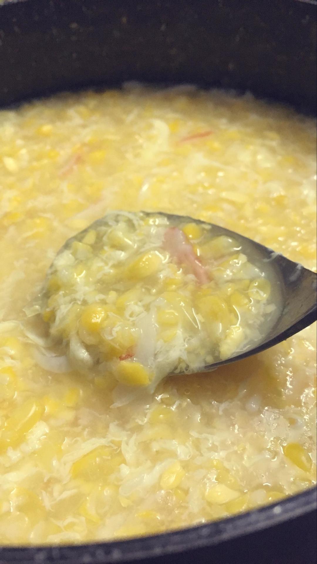 蟹柳蛋花粟米羹