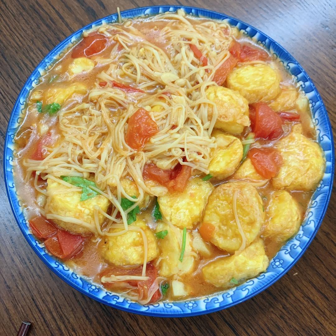 番茄金针菇日本豆腐