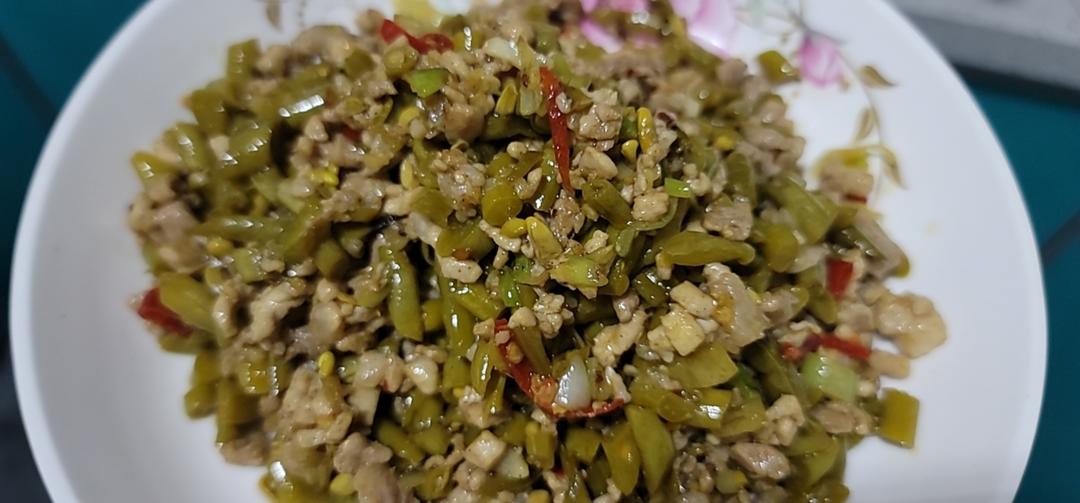 肉末炒泡豇豆