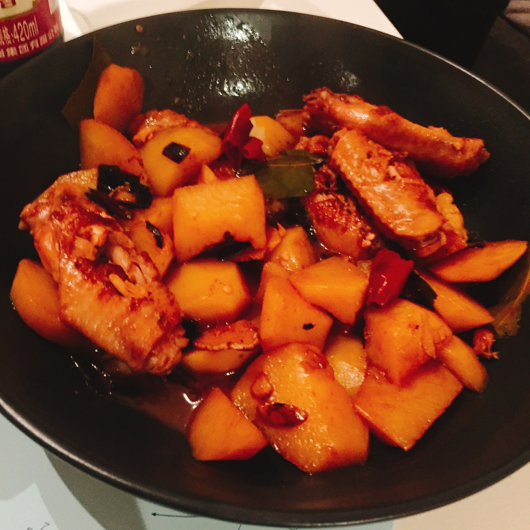 土豆炖鸡翅（快手零失败）