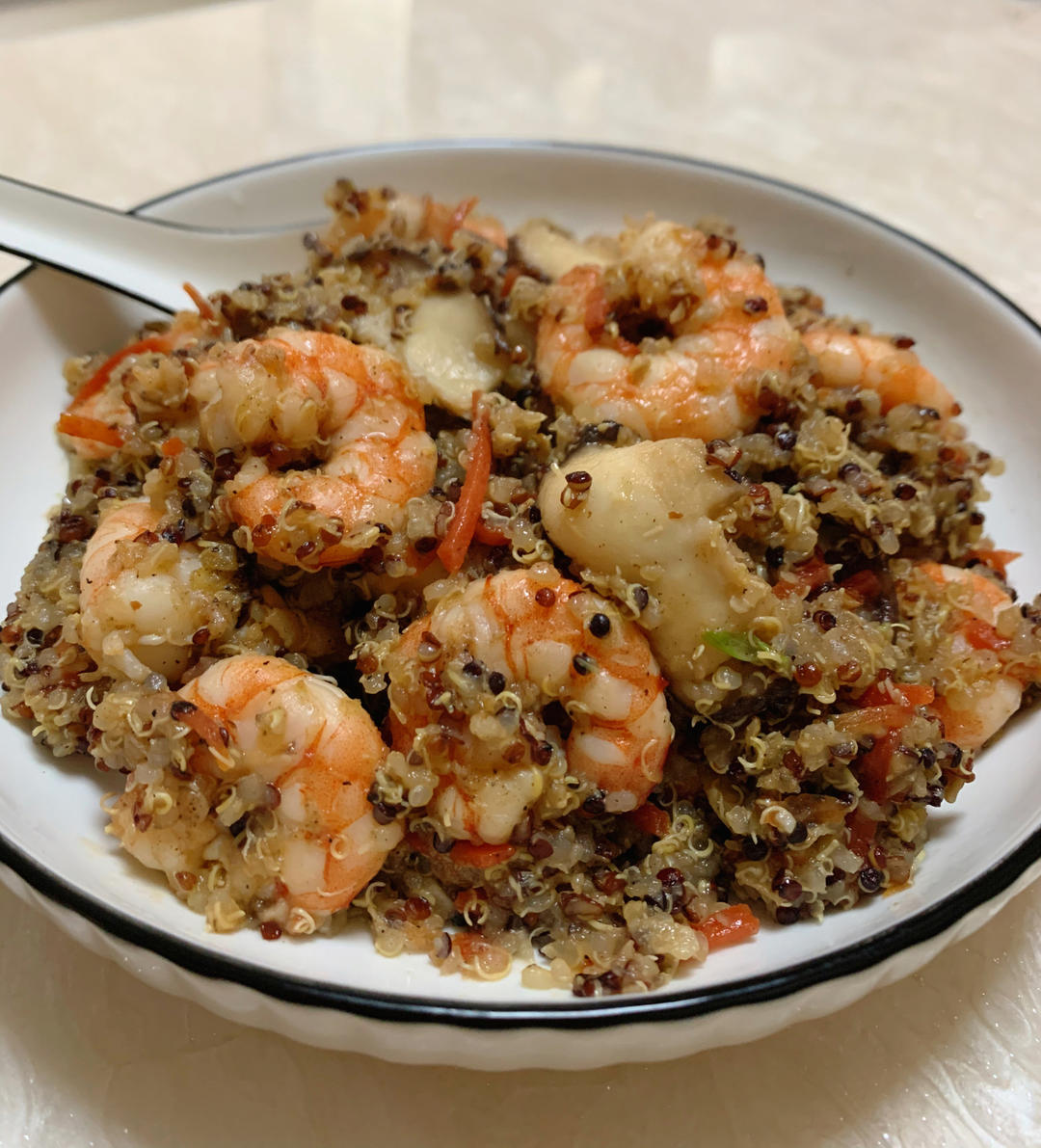 减脂餐|藜麦虾仁饭～营养低热量