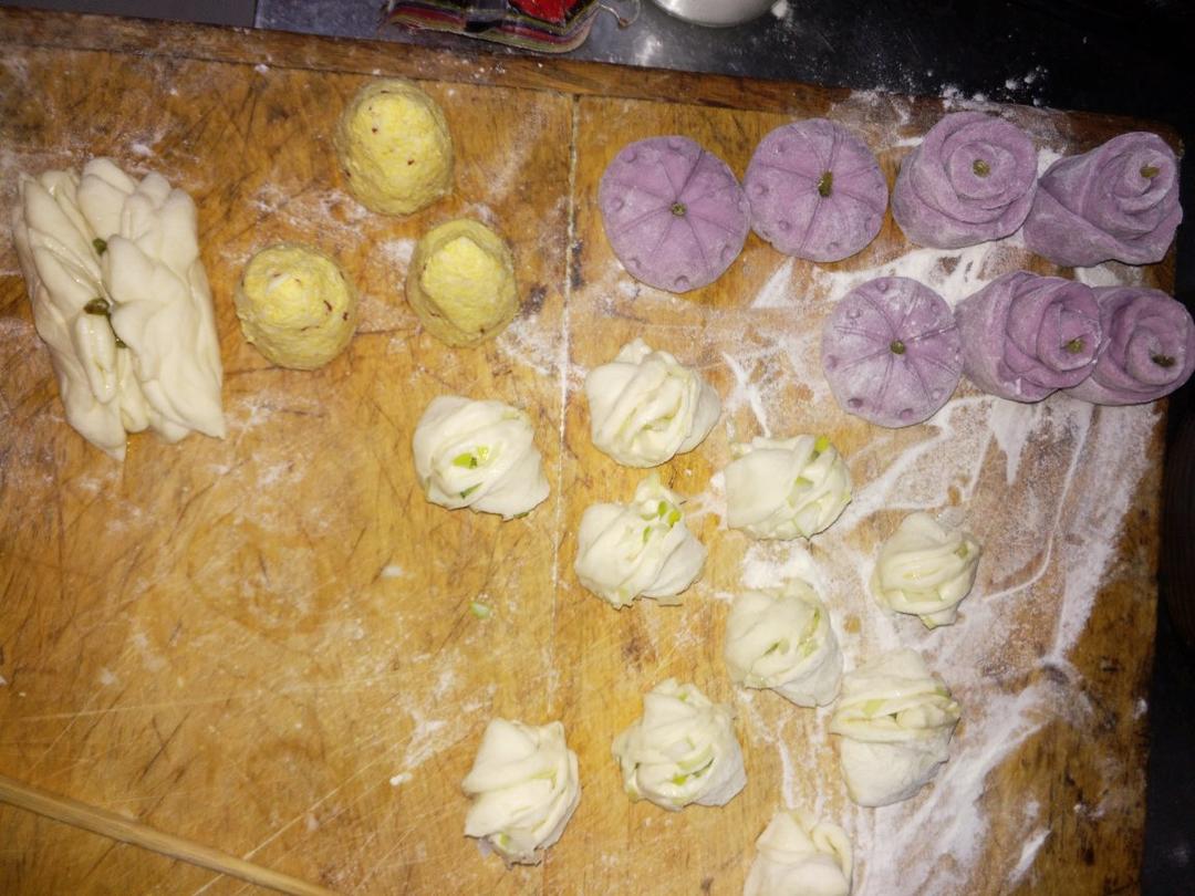 手工花卷的做法