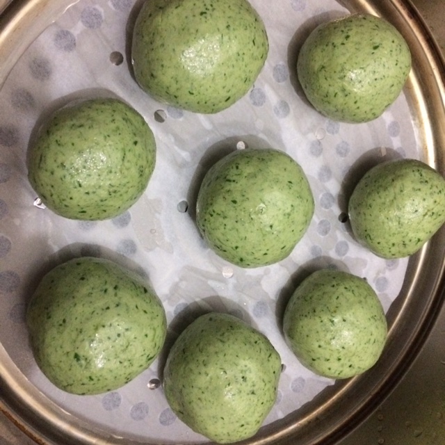 咸蛋黄肉松青团