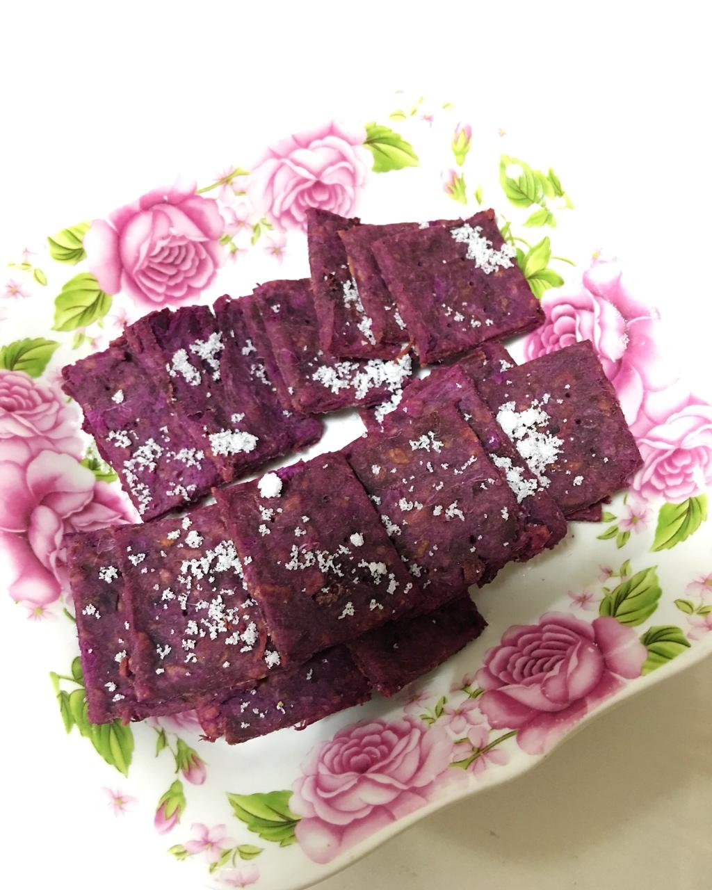 无油无糖的紫薯燕麦饼干