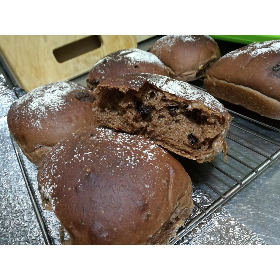 香蕉巧克力软欧包